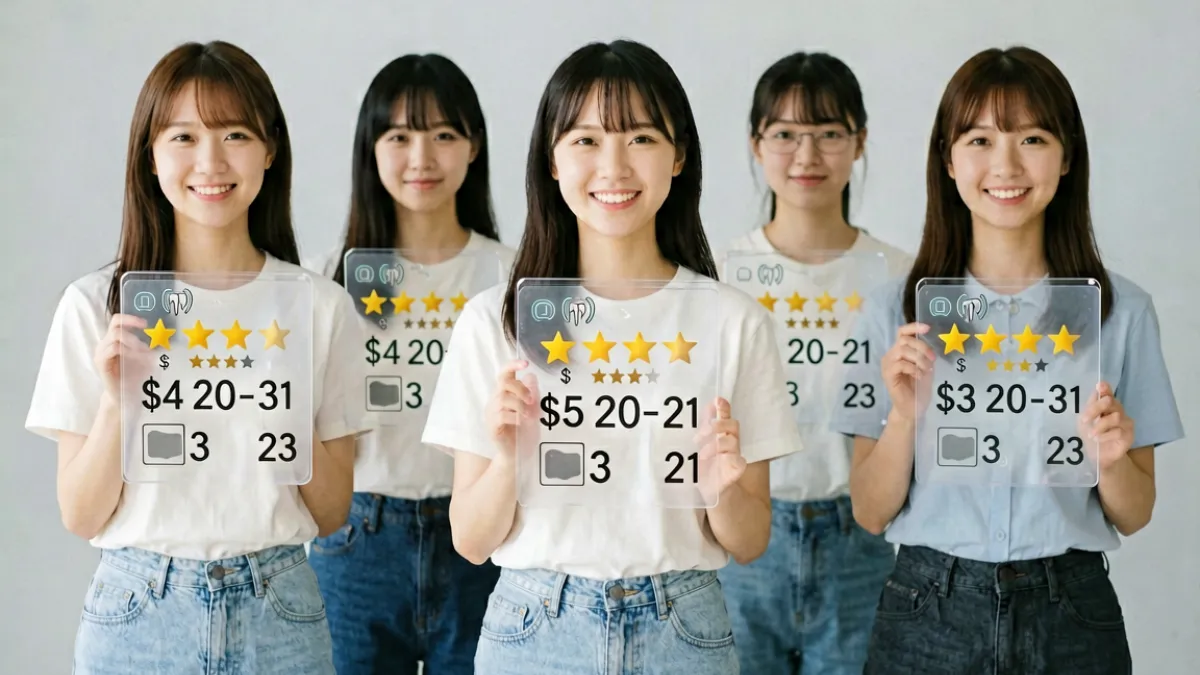 白咲碧与同期同类型女优横向对比评测封面，展示多位女优并排的形象与资料卡